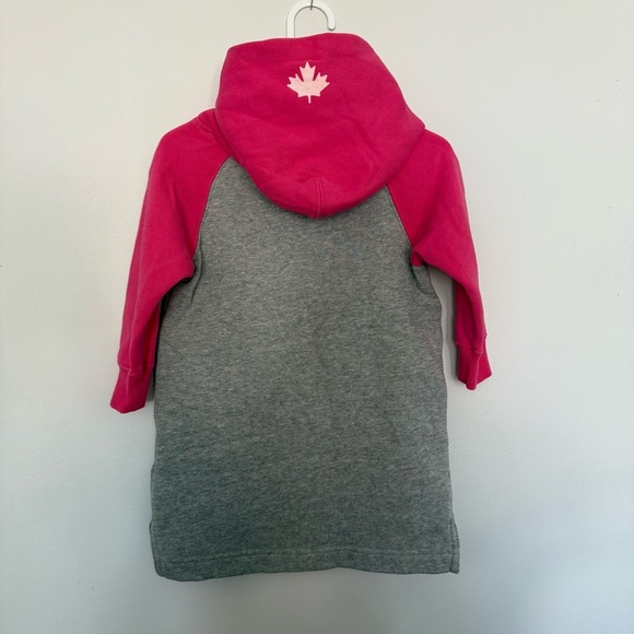 Roots Pink and Gray Dress Sweatshirt Hoodie - Picture 2 of 3